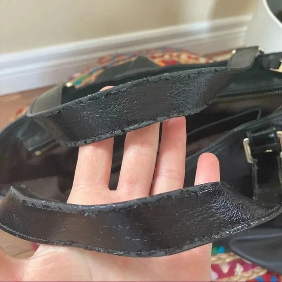 Cole Haan  black leather tote shoulder bag - Picture 5 of 7